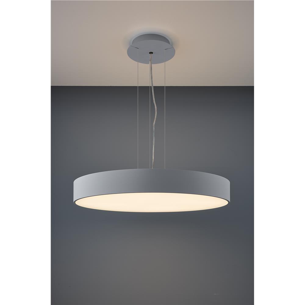 Molto Luce by Bruck Lighting 220-04401918adusa  Bado Pendant - 16in - Matte Chrome - Opal Diffuser
